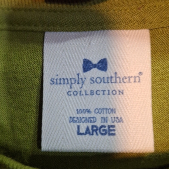Simply Southern Olive Long Sleeve Shirt With "Messy Life Messy Bun Dont Care". - Picture 5 of 10